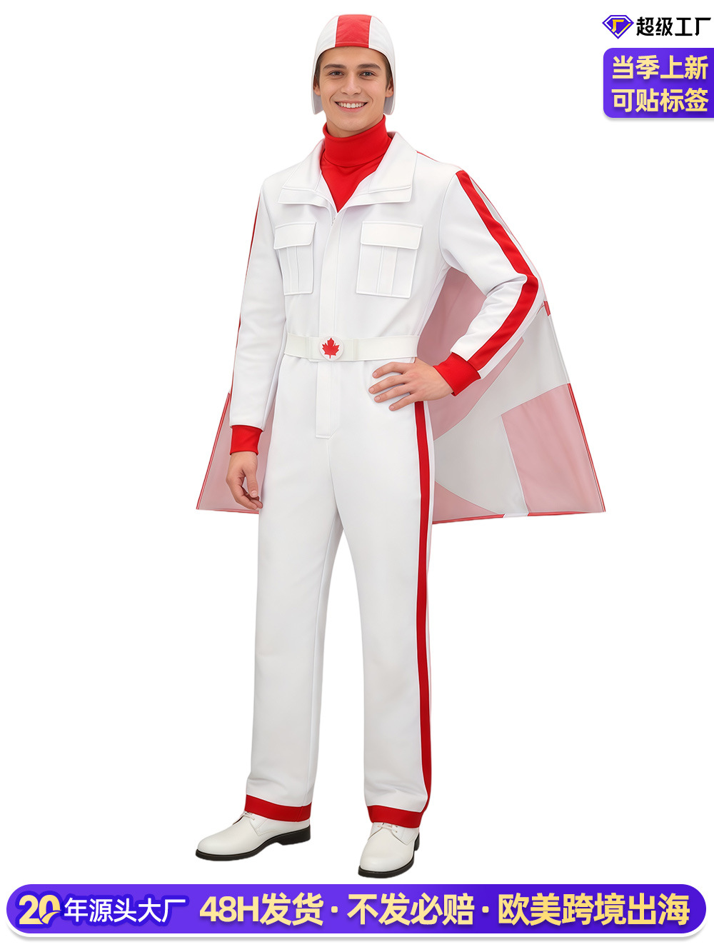 O1CN01vEqRiS262gohYC1VW_2214729307604-0-cib.jpg Halloween Stage Performance Adult Cosplay Costume Cartoon Racing Suit Toy Story Duke Cosplay Outfit For Adults - Image 1