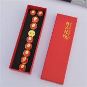 Custom Metal Medal Badge Set of 10 Service Commemorative Pins with Long Box Chairman Mao Zedong Symbol of People's Dedication - Image 4