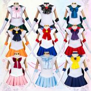 Sailor Moon Cosplay Costume Adult Stage Performance Anime Role-playing Outfit Fire Wild Rabbit Water Ice Moon Sea King Full