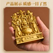 Five Road Wealth God Figurine Custom Metal Medal Badge for Shop Office Living Room Buddha Statue Wealth God Idol Home Use - Image 3