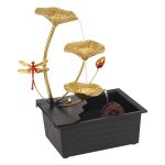 Creative Waterwheel Money Attracting Flowing Water Fountain Ornament for Living Room Office Feng Shui Decoration Source Factory Wholesale