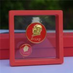 Custom Metal Medal Badge Red Emblem Chairman Mao 3.5cm Service For The People Transparent Red Box Ideal For Personalized Gifts