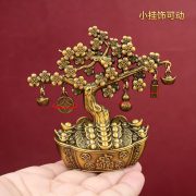 Direct Sale Wealth Tree Relief Baoyuan Pot Home Living Room Entrance Wealth Attraction Feng Shui Ornament Metal Craft - Image 2