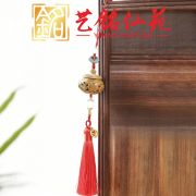 Artistic DIY Green Sandalwood Fragrance Pouch Vintage Carved Aromatherapy Diffuser Mobile Phone Bag Hanging Ornament - Image 5