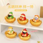 五路财神转转摆件桌面招财摆件树脂工艺品景区财神庙文创产品搞钱
