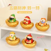 五路财神转转摆件桌面招财摆件树脂工艺品景区财神庙文创产品搞钱