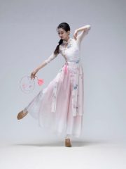 Classical Dance Practice Uniform Cheongsam Drifting Women's Chinese Style Dance Costume Shawl Ethnic Dance Performance Outfit - Image 3