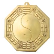 纯黄铜太极金色八卦镜凹凸面全黄铜阴阳八卦镜挂件摆件厂家批发