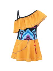 New Children's K-POP Hunter Magician Group Swimsuit One-Piece Bikini Female Child Swimming Costume Stage Performance Outfit - Image 5