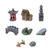Creative Miniature Landscape Simulated Stone Tower Pavilion Gardening Bonsai DIY Decoration Accessories Eco-Friendly Bottle Small Display Resin Crafts - Image 5