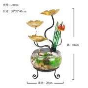 Desktop Fish Tank Water Fountain Ornament Simplicity Indoor Office Decorative Flowing Water Feature Circular Motion - Image 6