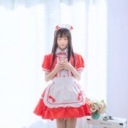 Large Size Adult Stage Performance Costume Black And White Maid Uniform Cosplay Japanese Style Cafe Waitress Outfit - Image 4