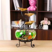 Desktop Mini Fish Tank Flowing Water Fountain Ornament Wealth Attracting Decor for Entrance Living Room Office Craft - Image 4