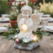 Customizable Decorative Resin Angel Ornament Solar Powered Garden Landscape Lighting Villa Lawn Decor Cross-Border New Arrival - Image 2