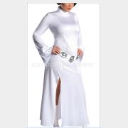 Star Wars Cosplay Princess Leia White Gown Adult Stage Performance Costume Halloween Suitable For Adults And Children - Image 3