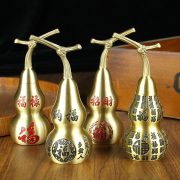Custom Metal Medal Badge Copper Gourd Tabletop Decoration Medium Size Home Study Living Room Fortune Enter Wholesale