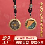 Custom Metal Medal Badge Pendant Necklace Bag Keychain Hook Tibetan Silver Ghost Money Coin Design Handmade Craft Jewelry