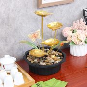 Simplified Home Decorative Flowing Water Fountain Ornament for Desktop TV Cabinet Coffee Table Office Circular Water Flow Decoration - Image 2
