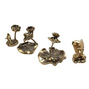 Bronze Lotus Frog Reversible Incense Home Office Decorative Waterfall Aromatherapy Holder Metal Craftwork Custom Badge - Image 5