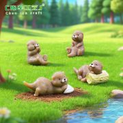 Creative Miniature Beavers Customizable Decorative Ornaments DIY Student Keychain Pendants Resin Crafts Gifts Accessories - Image 2