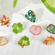 Mini Custom Metal Medal Badge Sweet Floral Series Creative Office Supplies Embroidery Pins Brooches For Journaling - Image 2