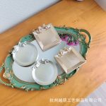 Vintage Style Resin Decorative Ornament Customizable Small Plate for Aromatherapy Candle Tray Background Props Photography