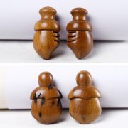 天然雷击枣木雕刻招财进宝随身手把件复古国风茶宠桌面小摆件饰品 - Image 3
