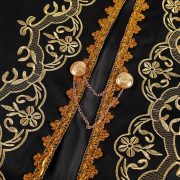 Elegant Adult Stage Performance Costume Men's Gold-Embedded Formal Court Outfit Black White Opera Stage Show Dress - Image 4