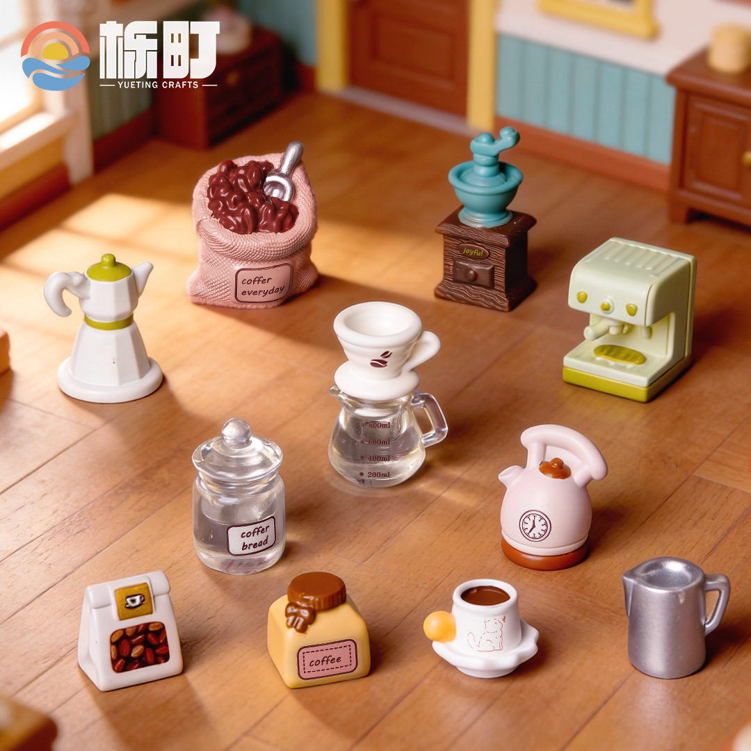 O1CN01wl2OS32Amj4hvy9f8_2214100418246-0-cib.jpg Creative Miniature Landscape Decorative Ornaments Customizable Lucky Coffee House DIY Dollhouse Home Decoration Resin Crafts - Image 1