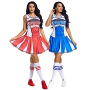 Sexy Football Babe Women's Cheerleading Uniform Amazon Source Female Cheerleader Outfit Dance Performance Costume With Socks - Image 4