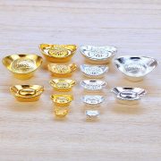 Hot Selling Mini Alloy Metal Craftwork Silver Yuanbao Electroplated Abacus Golden Bar Display Mobile Phone Case Accessory - Image 3