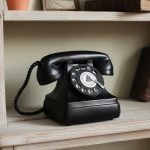 Customizable Decorative Resin Ornament American Retro Telephone Home Living Room Bar Cabinet Decoration Vintage Clothing Store Window Display