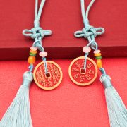 Custom Metal Medal Badge Brass Vermilion Mountain Ghost Money Car Rearview Mirror Hanging Ornament Safe Pendent Wholesale - Image 3