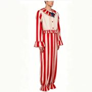 Adult Stage Performance Costume Scary Clown Suit Halloween Party Theme One-Piece Striped Outfit for Adult Performances - Image 3