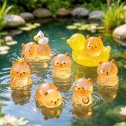 New Original Summer Capybara Resin Accessories DIY Desktop Car Miniature Landscape Decorative Ornaments Wholesale - Image 3