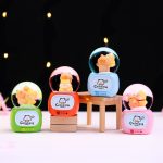 New Creative Desktop Decoration Mini Crystal Ball Customizable Glowing Small Water Ball Cartoon Trendy Toy Collectible Figurine