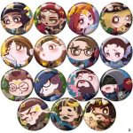 Fifth Person Custom Metal Medal Badge Anime Cartoon Character Chest Badge Stock Available祭司 Dance Girl Cowboy Design