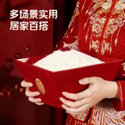 红喜字老式米斗结婚用品大全专用婚房布置装饰摆件新郎新娘拜天地 - Image 2
