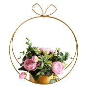 Custom Metal Basket Heart Shaped Flower Holder Handheld Boxed Floral Packaging Artisanal Ironware Round Square Bracket