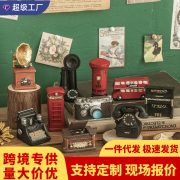 Retro Mini Resin Creative Nostalgic Old Style Phone Radio Decorative Model American Desktop Decoration Customizable Ornament - Image 2