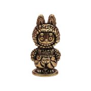 Custom Metal Miniature Figurine Bronze Labubu Retro Desktop Tea Pet Handmade Artwork Craft Decoration Small Tabletop Ornament - Image 5