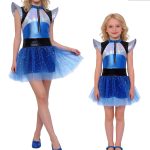 Halloween Children's Alien Robot Role-playing Dance Skirt Adult Stage Performance Costume Gradient Net Skirt For Adults