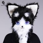 跨境热销 节日兽装头套 毛绒动物头套Cosplay道具 亚马逊Etsy货源