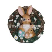 Easter Rabbit Egg Decorative Resin Ornament Customizable Home Garden Decoration Mother And Son Rabbit Design Wholesale - Image 5