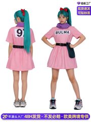 漫展二次元角色扮演布尔玛cosplay裙子粉色日漫龙珠布尔玛cos服装