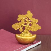 New Chinese Style Wealth Attraction Money Tree Decoration Custom Metal Badge Desk Top Ornament For Office Cashier - Image 3