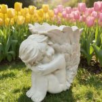 Creative Retro Cupid Decorative Ornaments Small Angel Desk Pen Pot Resin Handcrafts Garden Home Desktop Decorations