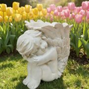 Creative Retro Cupid Decorative Ornaments Small Angel Desk Pen Pot Resin Handcrafts Garden Home Desktop Decorations