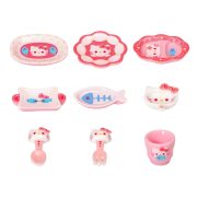 Katie Resin Mini Dining Set Pink Cat Accessories Customizable Decorative Ornaments Microscale Food Toys Display DIY Handmade Material Kit - Image 5