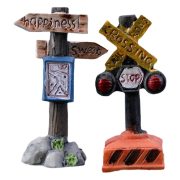 Customizable Decorative Ornaments Miniature Landscape Decoration ZAKKA Goods Simulation Direction Board Stand Potted Succulent Accessories